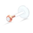 Bezel Set Stone Labrets Push-in LA-117